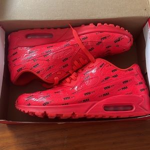 Men’s 9.5 bright crimson Nike Air Max premium almost brand new